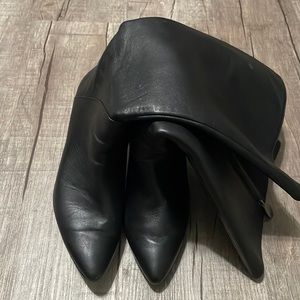 Leather knee boots by Fitzwell